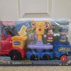 Fisher-Price Little People Disney Jr Mickey & Minnie Musical Train w/ 2 Figures